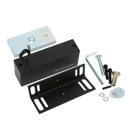 Электромагнитный замок AccordTec ML-300П с уголком, черный