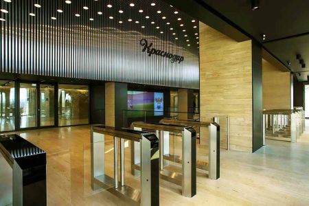 Распашной двухпроходной турникет Gotschlich Axioma DF VIP 1025H со сканером штрих-кода Распашной двухпроходной турникет Gotschlich Axioma DF VIP 1025H со сканером штрих-кода