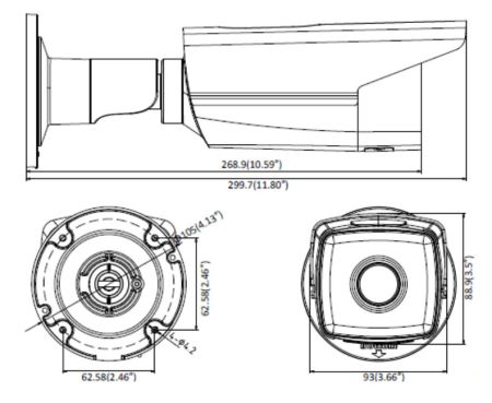 Уличная IP-видеокамера 8Мп HikVision DS-2CD2T83G0-I8 (2.8 мм) с EXIR-подсветкой 80м