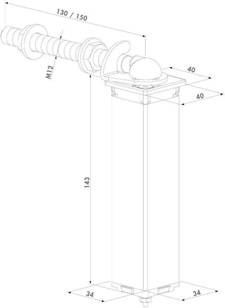 Петля пружинная Locinox SWING40-130 Петля пружинная Locinox SWING40-130