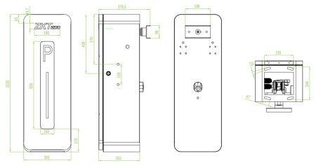 Автоматический шлагбаум ZKTeco BGM545L с телескопической стрелой 4.5 метра