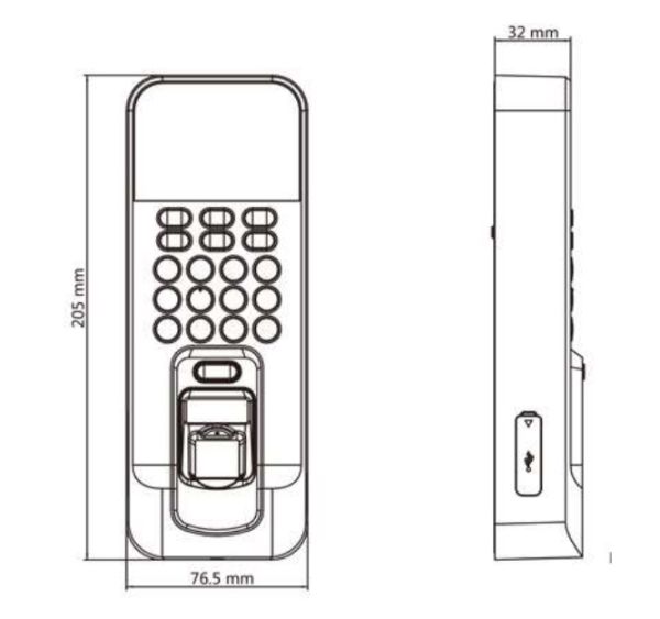 Биометрический терминал доступа HikVision DS-K1T804BMF со считывателем отпечатков пальцев и карт Mifare