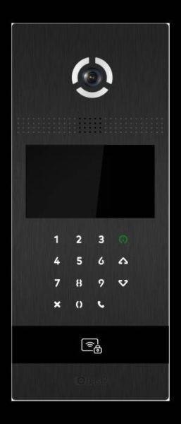 Многоабонентская вызывная панель Bas-IP AA-12FB Black с распознаванием лиц