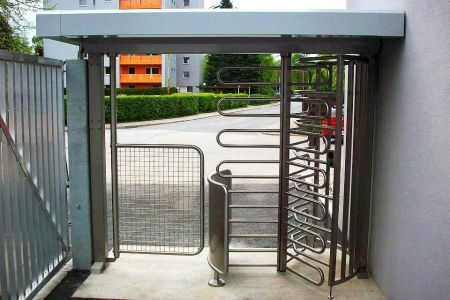 Полноростовой турникет с калиткой для прохода с велосипедом Gotschlich Ecco 120 BFB Stainless (6ELK3A0BC-T)