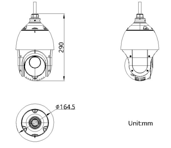 Уличная скоростная поворотная IP-камера 4Мп HiWatch DS-I415(B) с технологией AcuSense