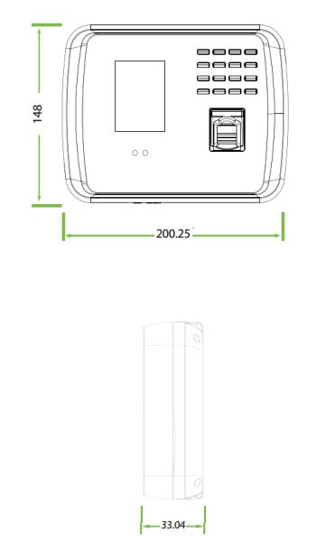 Биометрический терминал учёта рабочего времени ZKTeco MB460 [EM] с распознаванием лиц, отпечатка и карт EM-Marine