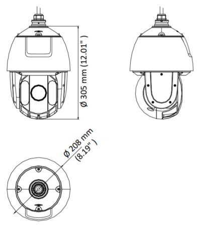 Уличная скоростная поворотная HD-TVI видеокамера 2Мп HikVision DS-2AE5225TI-A(E)