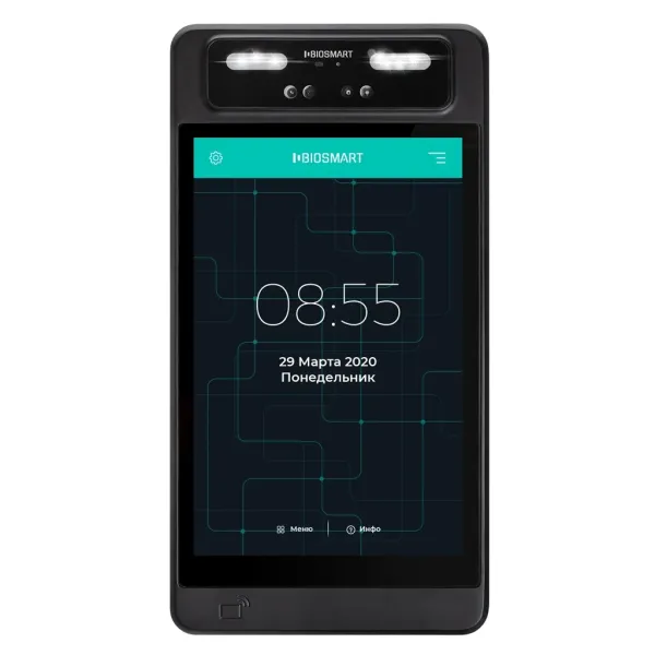 Терминал биометрический BioSmart Quasar MF идентификации по лицу, RFID-картам и смартфону