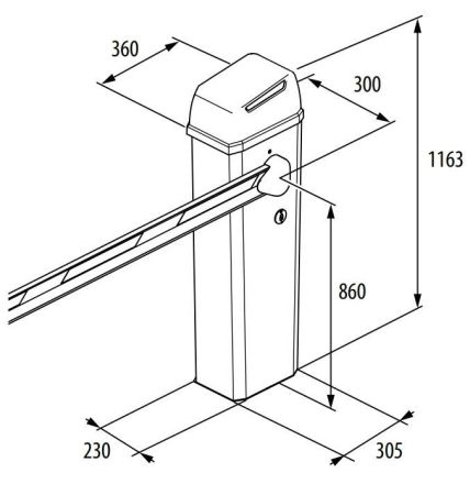 Тумба шлагбаума FAAC B614, 24 В