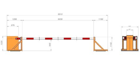 Противотаранный автоматический шлагбаум Фантом Блок F4B-S Противотаранный автоматический шлагбаум Фантом Блок F4B-S