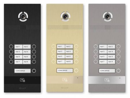 Вызывная панель на 8 абонентов Bas-IP BI-08FB Silver с идентификацией по смартфону и распознаванием лиц