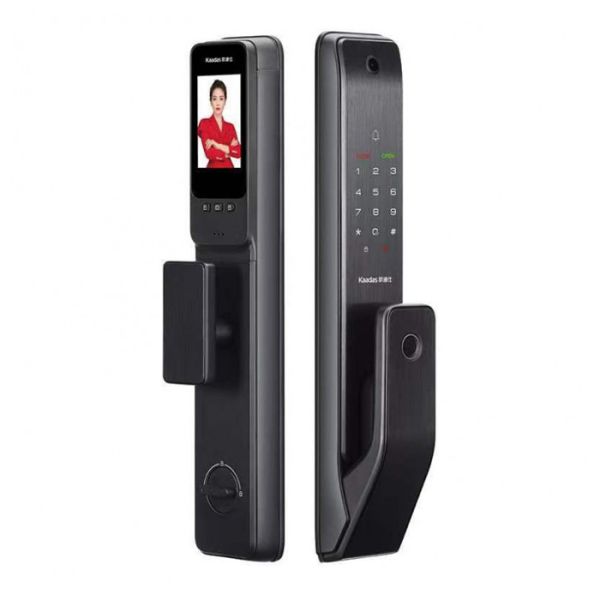 Электронный биометрический замок Kaadas Q3-VP с отпечатком пальца и функцией видеоглазка