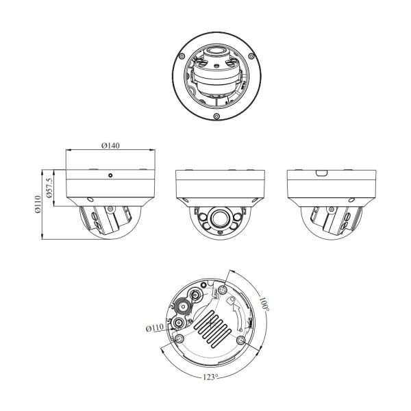 IP-видеокамера 8Мп RVi-2NCD8359 (2.7-13.5) RU с варифокальным объективом