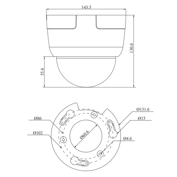 PTZ-видеокамера 5Мп RVi-2NCRX53815 (5.3-79.5)