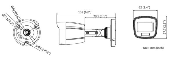 Уличная IP-камера 2Мп HiWatch DS-I250L (4 мм) с технологией ColorVu