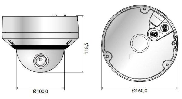 Антивандальная сетевая IP-видеокамера 2Мп Wisenet XNV-6080R (2.8-12 мм)