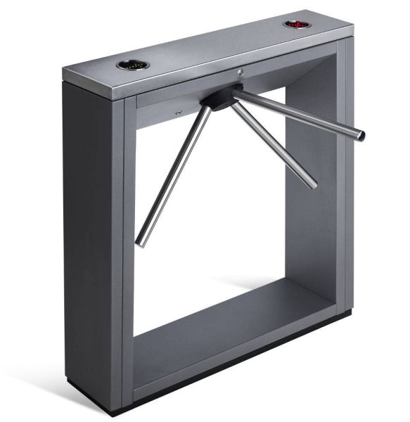 Турникет-трипод тумбовый PERCo-TTD-03.2G из окрашенной стали, темно-серый (с планками Антипаника)