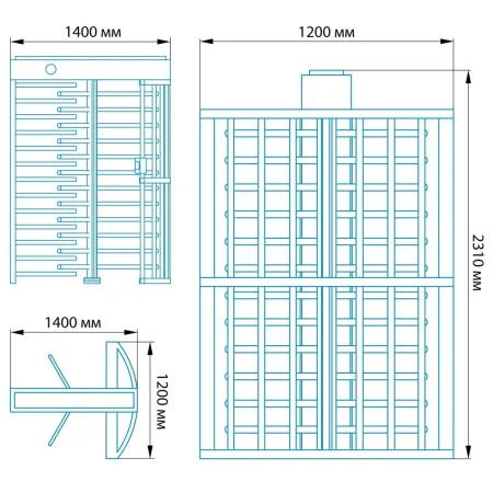Полноростовой турникет Блокпост РСТ 600 Полноростовой турникет Блокпост РСТ 600
