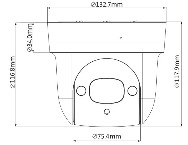 Скоростная PTZ видеокамера 2Мп Dahua DH-SD29204UE-GN c оптическим 4x увеличением