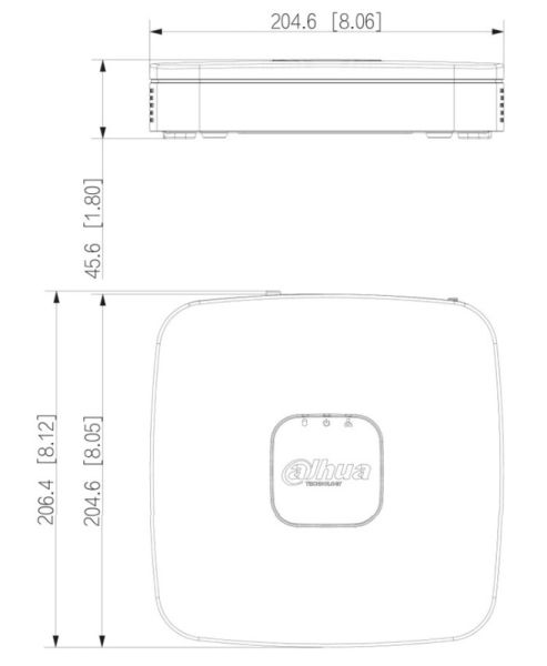 8-канальный IP-видеорегистратор 4K Dahua DHI-NVR4108-4KS3 с ИИ