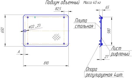 Подиум объемный Ростов-Дон ПО-Алюм для турникетов