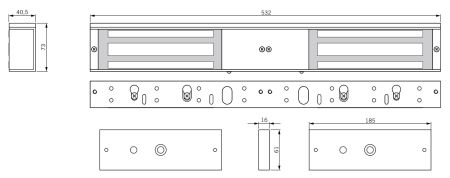 Электромагнитный замок dormakaba EM Comfort EMC 1200-2 ALH