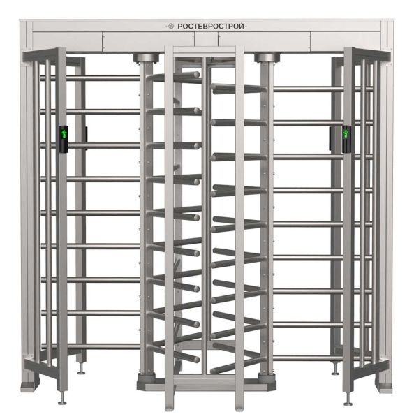 Турникет полноростовой двухпроходной Ростов-Дон ПР2/3М2 Нерж из нержавеющей стали