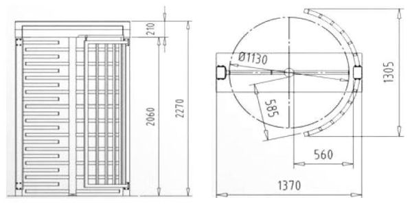 Полноростовой турникет Kaba Kentaur FTS-E01