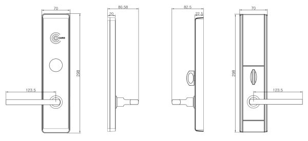 Электронный замок для гостиниц ZKTeco LH6800 с RFID считывателем Mifare