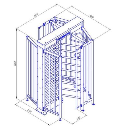 Турникет-шлюз полноростовой однопроходной Ростов-Дон ПР1Ш/3М2 НЕРЖ Турникет-шлюз полноростовой однопроходной Ростов-Дон ПР1Ш/3М2 НЕРЖ