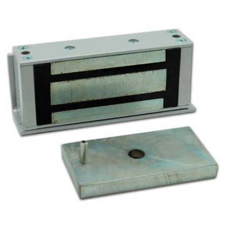 Электромагнитный замок Олевс М1-150, с планкой, серый