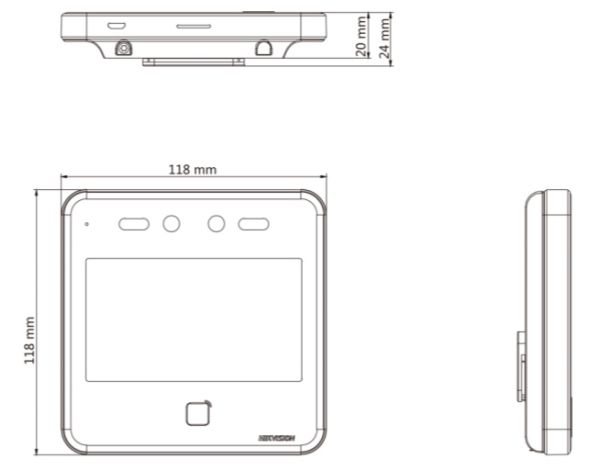 Биометрический терминал доступа HikVision DS-K1T642EW по распознаванию лиц