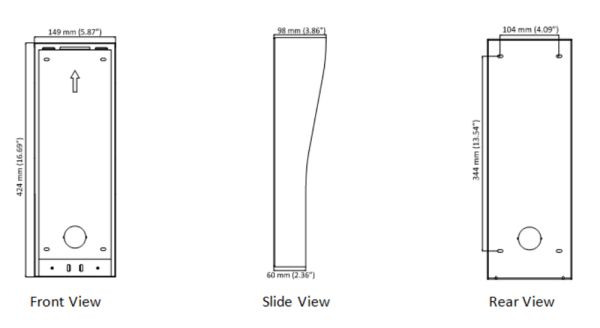 Монтажное основание HikVision DS-KAB11-D для накладной установки вызывных панелей