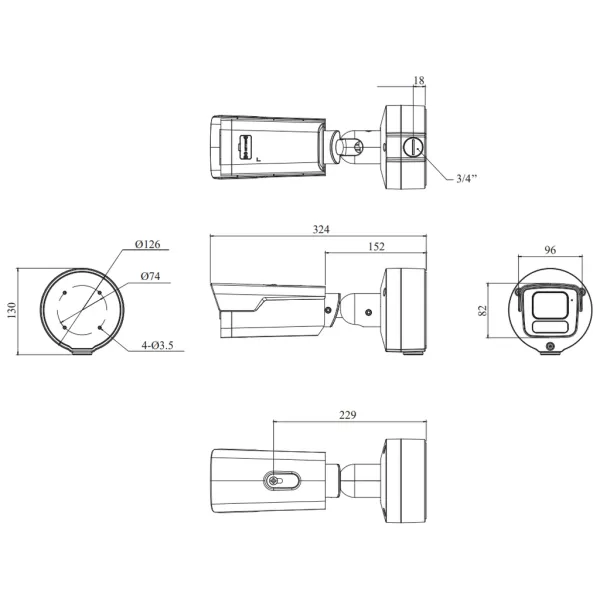 IP-видеокамера 2Мп RVi-2NCT2449 (2.7-13.5) с моторизованным объективом IP-видеокамера 2Мп RVi-2NCT2449 (2.7-13.5) с моторизованным объективом