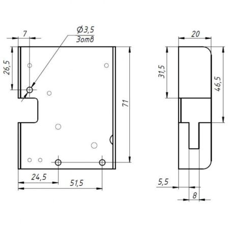 Электромеханический замок НЗ Promix-SM308.10.1 (Шериф-8 НЗ-Б)