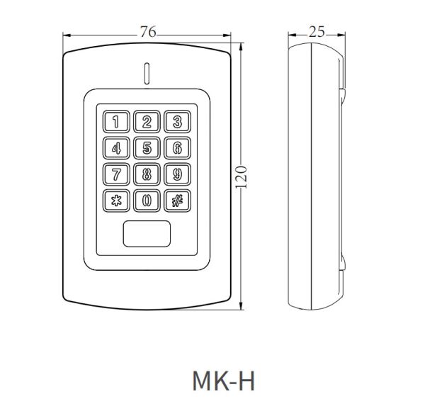 Автономный терминал доступа ZKTeco MK-H (MF)