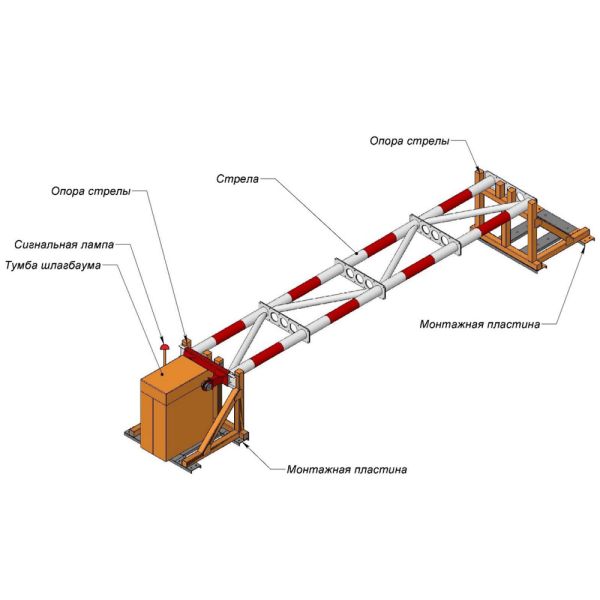 Противотаранный автоматический шлагбаум Фантом Блок F6B-S