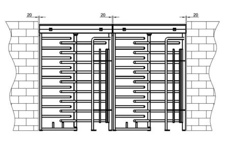 Турникет полноростовой Came Guardian Eco Line 300 PSGS3E, уличный из окрашенной стали