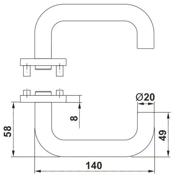 Комплект ручек dormakaba Pure 8100 / 7051K PZ/72 для сплошных дверей Комплект ручек dormakaba Pure 8100 / 7051K PZ/72 для сплошных дверей
