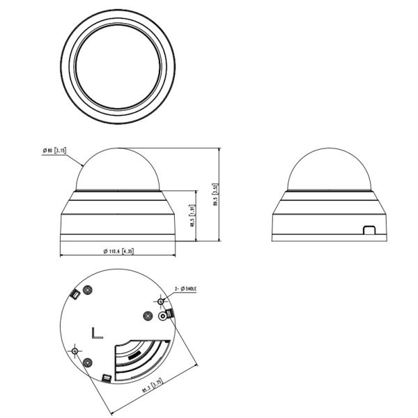 Сетевая IP-видеокамера 5Мп Wisenet QND-8020R (4 мм)