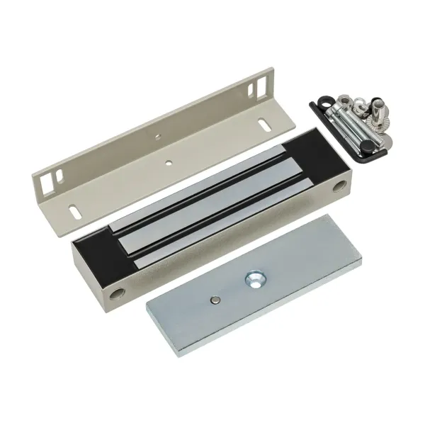 Электромагнитный замок AccordTec ML-350N с уголком, серый