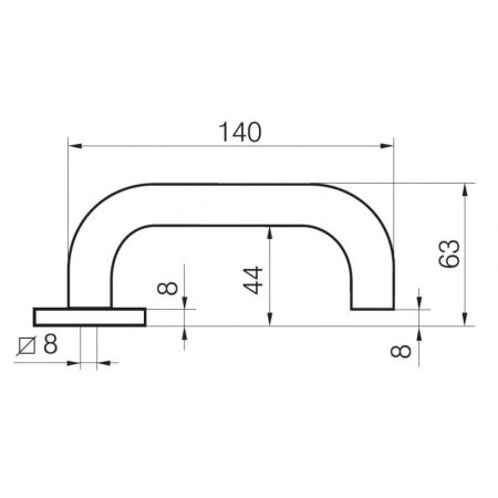 Ручка дверная Abloy Inoxi 3-19/032 EXIT для аварийных выходов